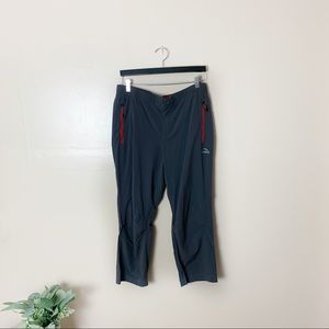 [L.L. Bean] Men's Gray & Orange Hiking Windbreaker Trackpants